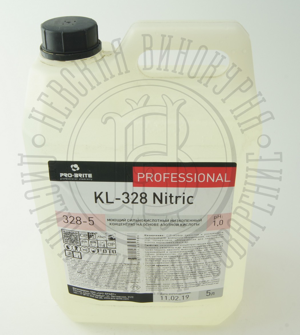 Кислотное моющее средство, KL-328 nitric, 5 л